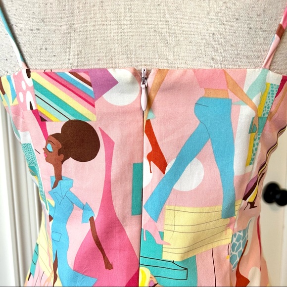 Unique JANIQUE by KOUROSH Feminine Power Retro Empire Waist Dress—SZ. 4 - Picture 6 of 11